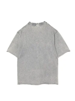 Cropp Koszulki*Szara koszulka acid wash jasnyszary