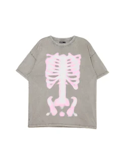 Cropp Unisex|Unisex*Szara koszulka z nadrukiem UNISEX jasnyszary