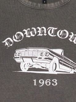 Cropp Koszulki, Topy*Szara koszulka z samochodem szary