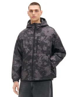 Cropp Kurtki, Płaszcze*Szara kurtka basic z kapturem szary