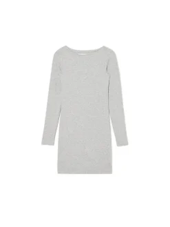 Cropp Sukienki, Kombinezony*Szara sukienka mini z długimi rękawami jasnyszary