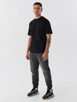 Cropp Jeansy*Szare jeansowe joggery szary