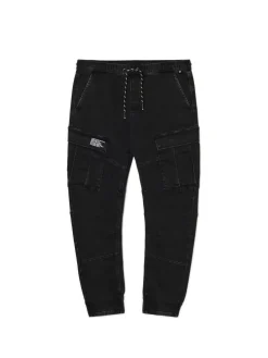 Cropp Jeansy*Szare jeansy jogger z kieszeniami cargo szary