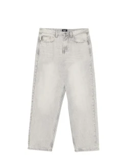 Cropp Jeansy*Szare jeansy loose jasnyszary