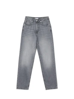 Cropp Jeansy*Szare jeansy mom z wysokim stanem szary