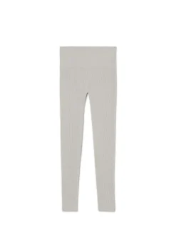 Cropp Spodnie*Szare prążkowane legginsy jasnyszary