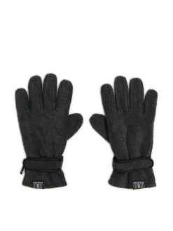 Cropp Rękawiczki|Basic*Szare rękawiczki z karabińczykiem szary