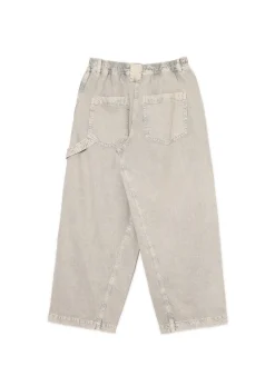 Cropp Spodnie*Szare spodnie baggy z wysokim stanem zielony