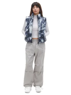 Cropp Spodnie*Szare spodnie parachute jasnyszary