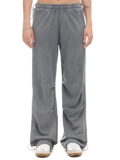 Cropp Spodnie*Szare spodnie parachute jasnyszary