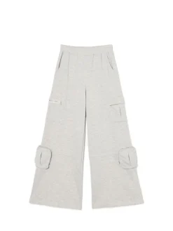 Cropp Spodnie*Szare spodnie z kieszeniami cargo jasnyszary