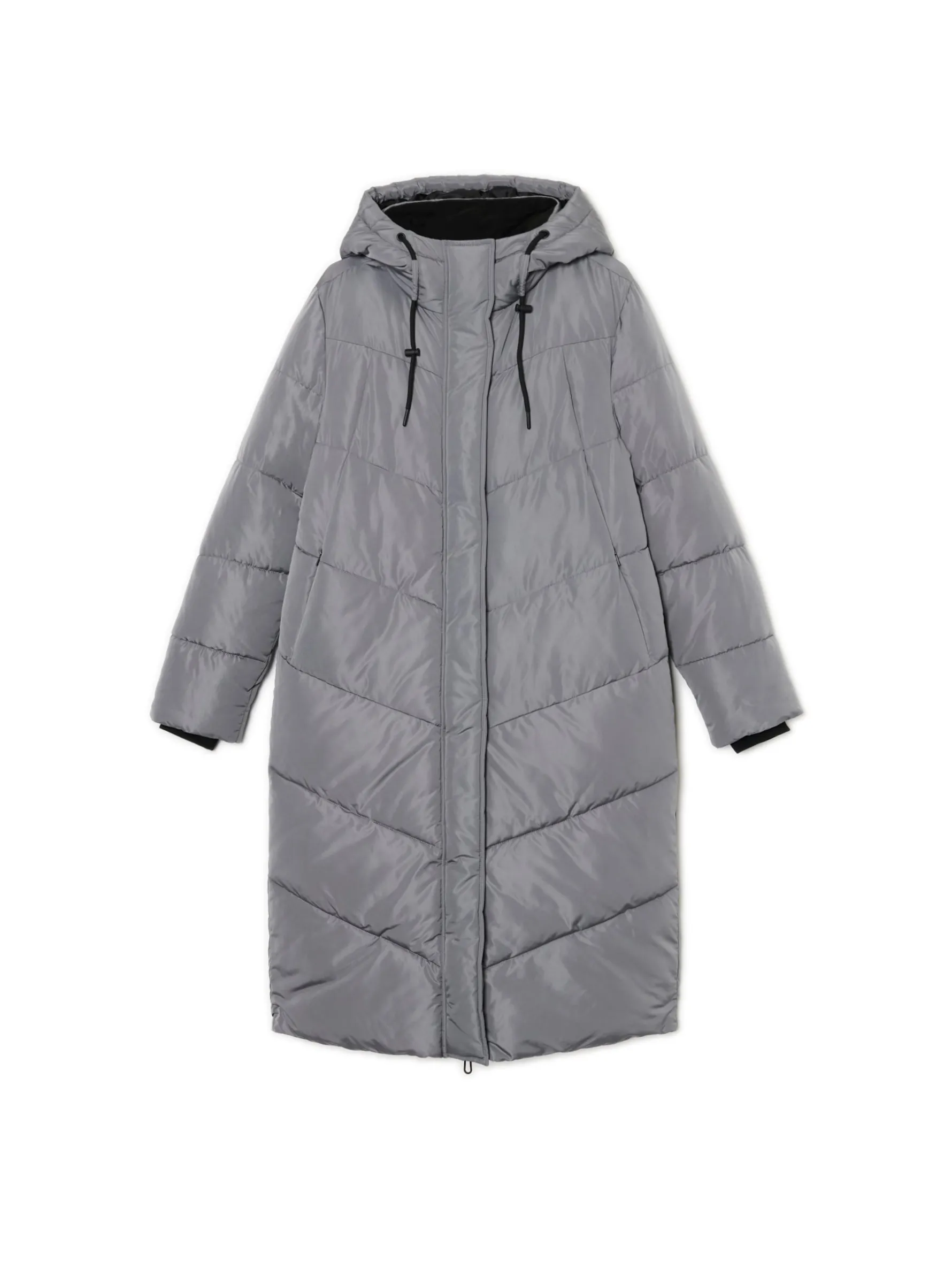 Cropp Kurtki, Płaszcze*płaszcz z kapturem szary