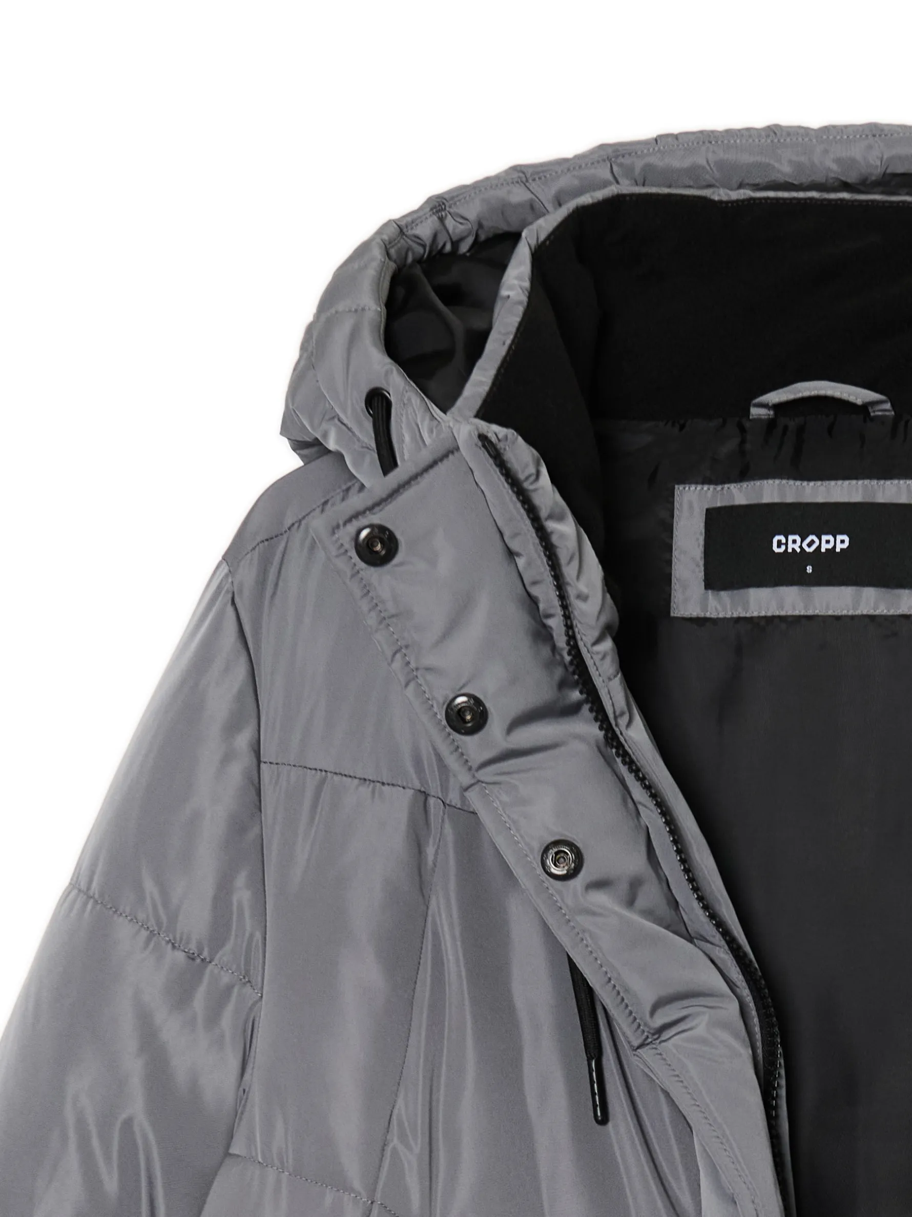 Cropp Kurtki, Płaszcze*płaszcz z kapturem szary