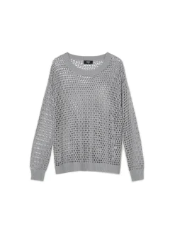 Cropp Swetry*siatkowy sweter szary