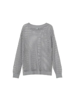 Cropp Swetry*siatkowy sweter szary