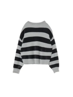 Cropp Swetry*sweter w czarne paski szary
