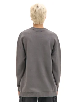 Cropp Swetry*sweter z artystycznym nadrukiem szary