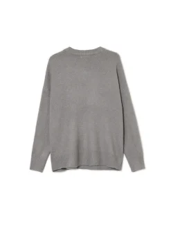 Cropp Swetry*Szary sweter z kotem jasnyszary