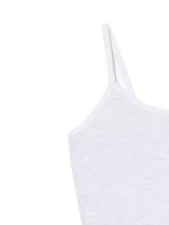 Cropp Sety*Szary top z białymi ramiączkami jasnyszary