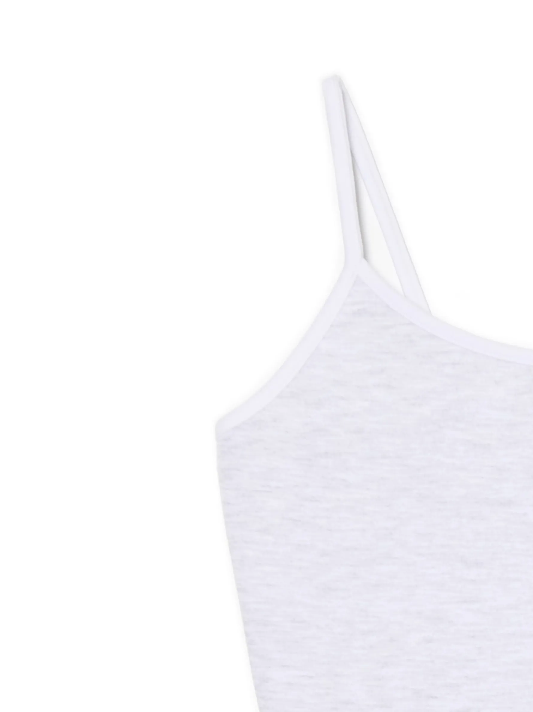 Cropp Sety*Szary top z białymi ramiączkami jasnyszary