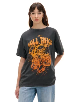 Cropp Koszulki, Topy*T-shirt z kolorowym nadrukiem szary