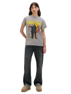 Cropp Koszulki, Topy*Szary T-shirt z nadrukiem Twenty One Pilots jasnyszary