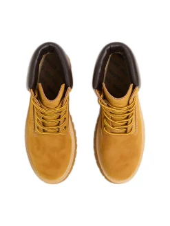 Cropp Botki, Trzewiki*Sznurowane botki na zimę brązowy
