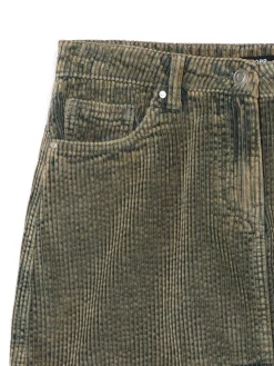 Cropp Sety*Sztruksowa spódnica mini zielony