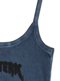 Cropp Koszulki, Topy*Top z napisem niebieski