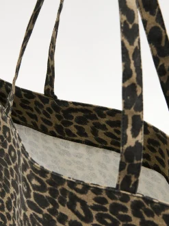 Cropp Torby, Plecaki*Torba shopper w panterkę brązowy