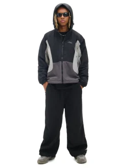 Cropp Kurtki, Płaszcze*Trójkolorowa kurtka z kapturem czarny