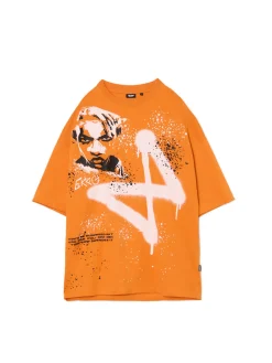Cropp Koszulki*T-shirt oversize Ekko z Arcane pomarańczowy