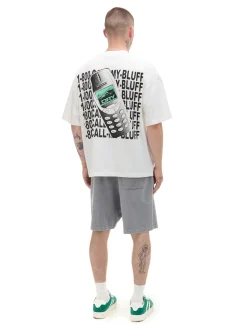 Cropp Koszulki*T-shirt Pusha T. kremowy