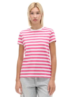 Cropp Koszulki, Topy*T-shirt w paski różowy