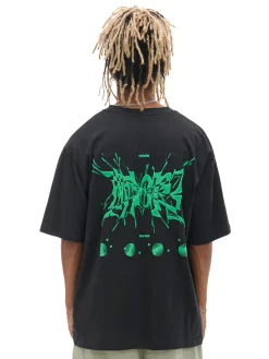 Cropp Koszulki*T-shirt z futurystycznym nadrukiem czarny