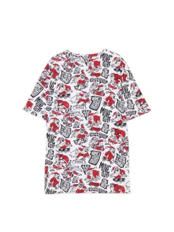 Cropp Ubrania Świąteczne|Koszulki*T-shirt z mikołajowymi skaterami biały