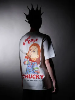 Cropp Koszulki*T-shirt z nadrukiem Chucky kremowy