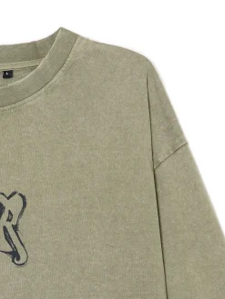 Cropp Koszulki*T-shirt z postrzępionymi brzegami zielony