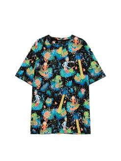 Cropp Koszulki*T-shirt z printem all over Rick i Morty wielobarwny
