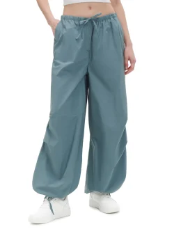 Cropp Spodnie*Turkusowe spodnie wide leg zielony