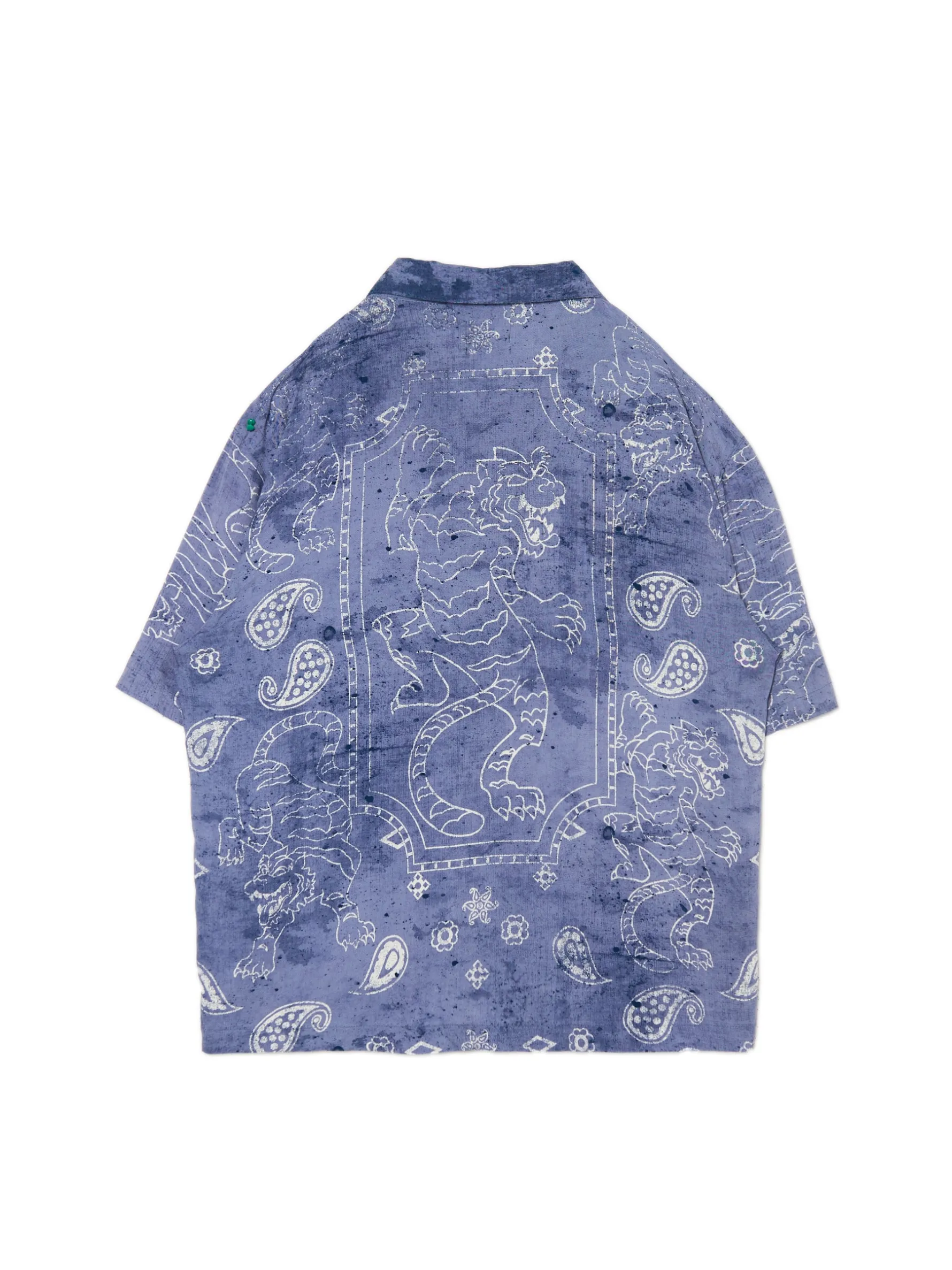 Cropp Koszule*Wiskozowa koszula z nadrukiem granatowy