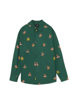 Cropp Ubrania Świąteczne|Koszule*Świąteczna koszula w pierniczki zielony