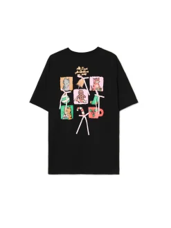 Cropp Ubrania Świąteczne|Koszulki, Topy*Świąteczna koszulka z naszywkami czarny