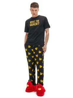 Cropp Cozy|Piżamy, Kapcie*Świąteczna piżama w kaczki żółty