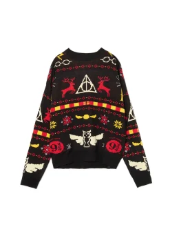 Cropp Ubrania Świąteczne|Swetry*Świąteczny sweter Harry Potter czarny