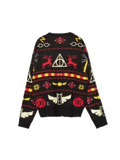 Cropp Ubrania Świąteczne|Swetry*Świąteczny sweter Harry Potter czarny