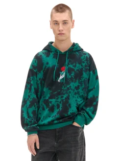 Cropp Bluzy*Wzorzysta bluza z kapturem zielony