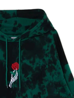 Cropp Bluzy*Wzorzysta bluza z kapturem zielony