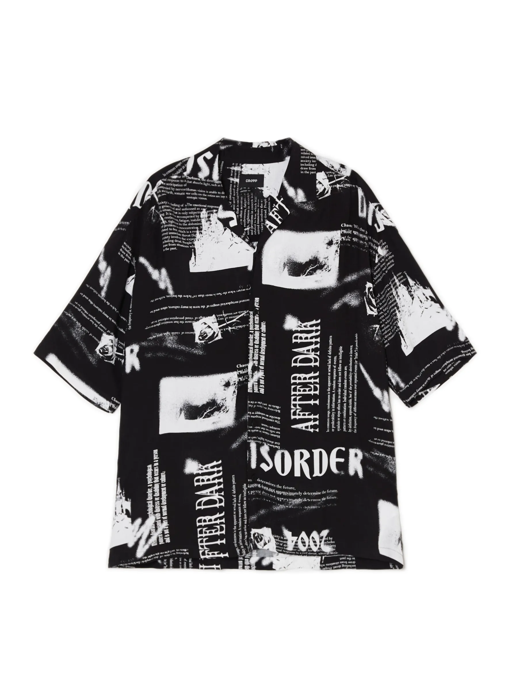 Cropp Koszule*Wzorzysta koszula z kołnierzykiem czarny