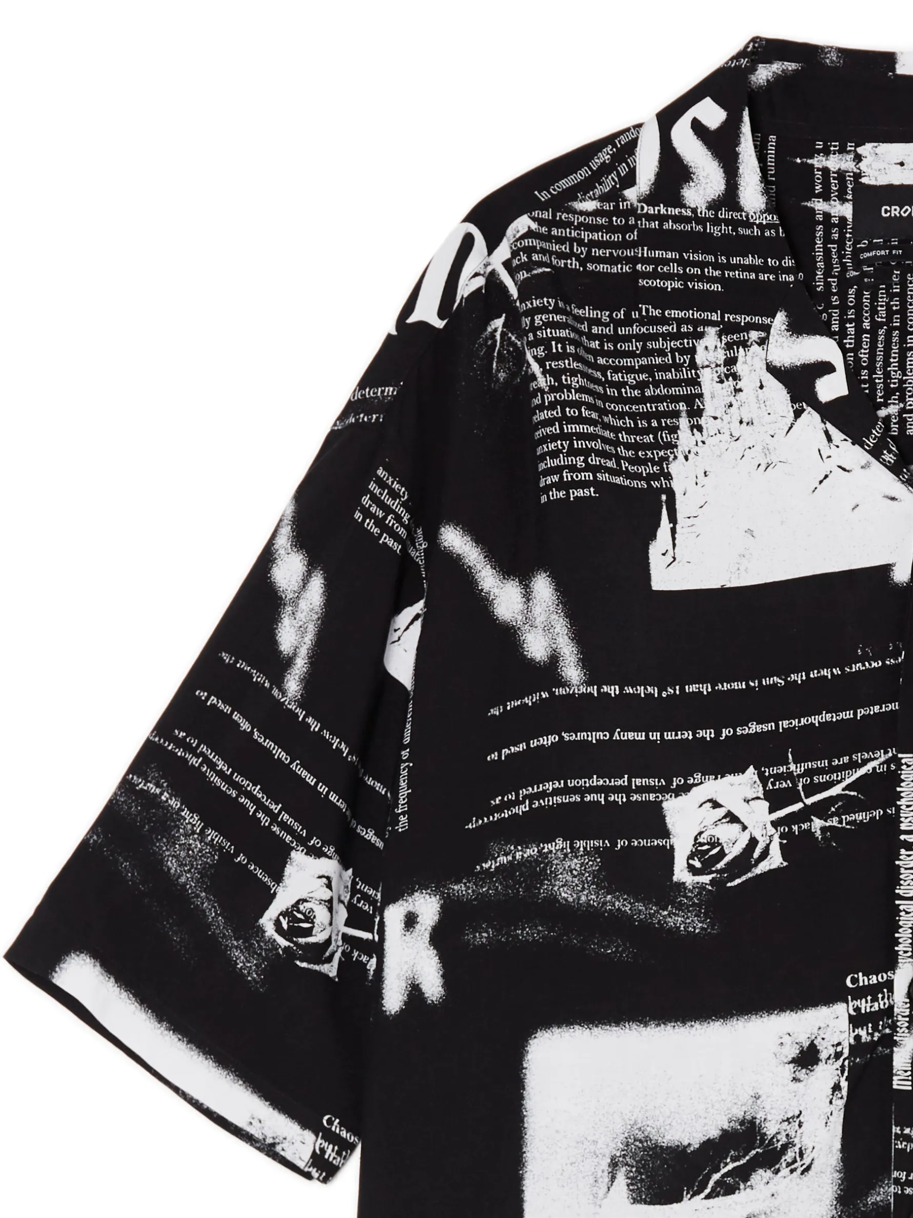 Cropp Koszule*Wzorzysta koszula z kołnierzykiem czarny